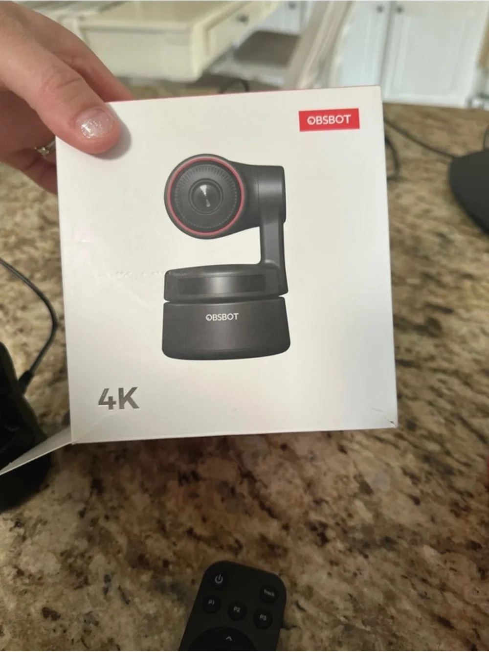 Black and Red PTZ Webcam with Remote Control